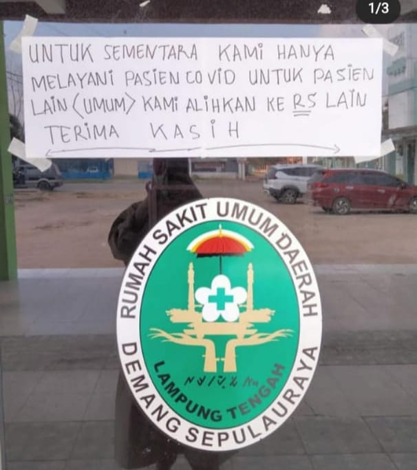 RSUD Demang Sepulau Raya, Sementara Waktu Tangani Pasien Covid, Dr