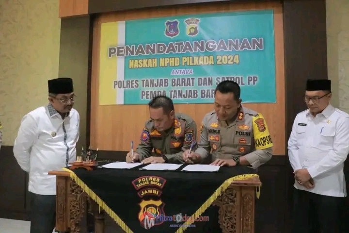 Pemkab Tanjang Jabung Barat Melakukan Penandatanganan Naskah Perjanjian Hibah Daerah Daerah